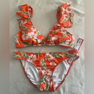 Brand new with tags xhilaration orange bikini size XL
